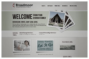 View the website design for Broadmoor United Methodist Church
